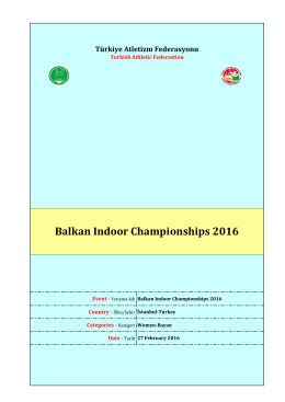 Balkan Indoor Championships 2016