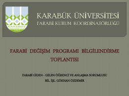 farabi - Karabük Üniversitesi