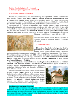 Počátky Českého knížectví (9. – 11. století) a) Bořivojovi synové