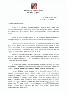 Otevřený dopis předsedkyně úřadu na premiéra Sobotku ze dne 23