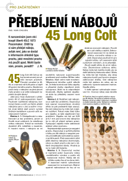 Přebíjení nábojů 45 Long Colt