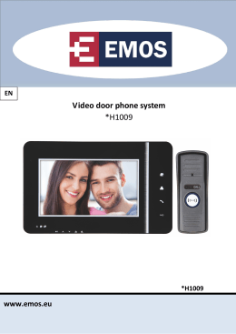 Video door phone system *H1009