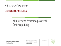 Prezentace aplikace PowerPoint - Ministerstvo životního prostředí
