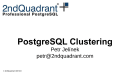 PostgreSQL Clustering