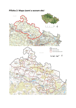Příloha 2: Mapa území a seznam obcí