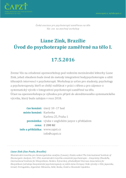 leták ke stažení - Česká asociace pro psychoterapii zaměřenou na tělo