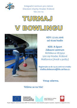 Turnaj v bowlingu - Integrační centrum pro cizince Hradec Králové