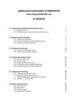 Aplikovaná matematika IV (NMAF074) LS 2014/15