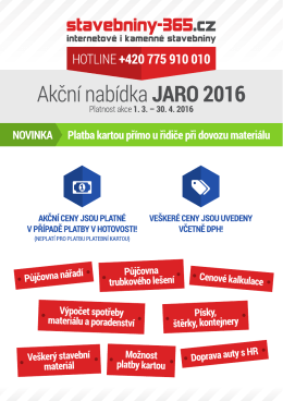 365 / akce jaro 2016 - Stavebniny