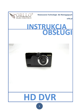Instrukcja rejestratora samochodowego ORLLO HD DVR