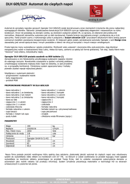 DLH 609/629 Automat do ciepłych napoi