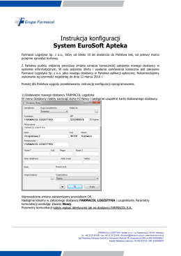Instrukcja konfiguracji System EuroSoft Apteka