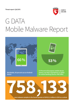 G DATA Mobile Malware Report