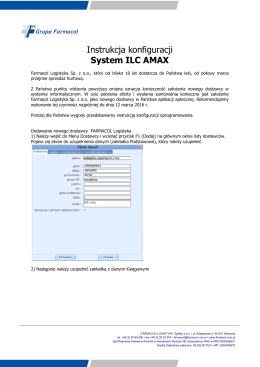 Instrukcja konfiguracji System ILC AMAX