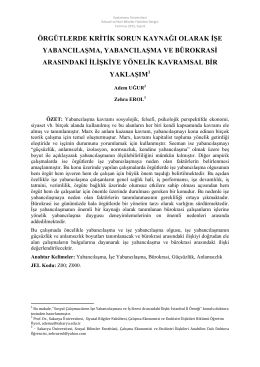 Konya İli Örneği (s: 193-206) - İktisadi ve İdari Bilimler Fakültesi