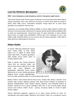 Helen Keller - Konferans Hakkında