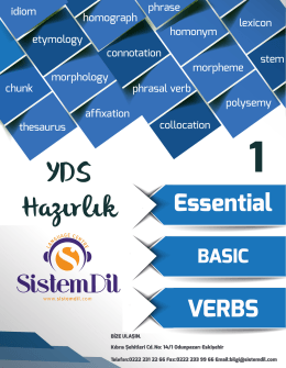 YDS Basic Verbs-1 - Sistem Dil Eğitim