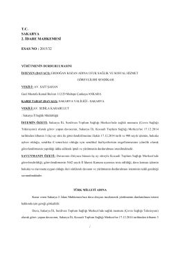 tc sakarya 2. idare mahkemesi esas no : 2015/32