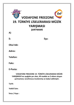 vodafone freezone 19. türkiye liselerarası müzik yarışması