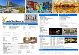 bEACH factsheet - Hedef Beach Resort & Spa Hotels