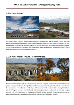 OMM ile Güney Amerika– Patagonya Keşif Turu