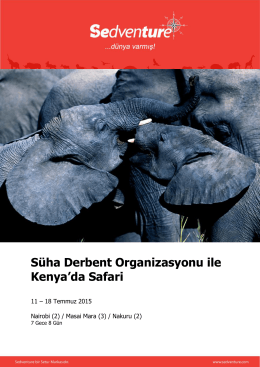 Süha Derbent Organizasyonu ile Kenya`da Safari
