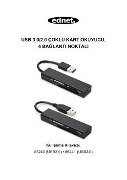 USB 3.0/2.0 ÇOKLU KART OKUYUCU, 4 BAĞLANTI NOKTALI