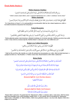 Hutbe Duaları ve Anlamlarını PDF Formatında Aç