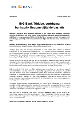 ING Bank Türkiye, yurtdışına bankacılık ihracını dijitalde