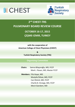 2nd CHEST-TRS PULMONARY BOARD REVIEW COURSE