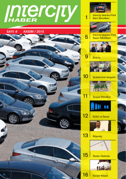 6 kasım / 2015 - INTERCITY Rent a Car