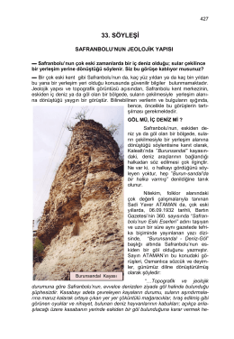 33-safranbolu`nun jeolojik yapısı