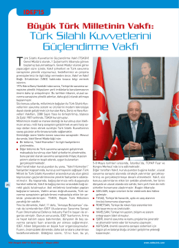savunma-havacilik - Türk Silahlı Kuvvetlerini Güçlendirme Vakfı