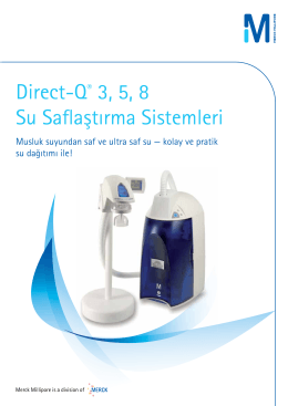 Direct-Q® 3, 5, 8 Su Saflaştırma Sistemleri
