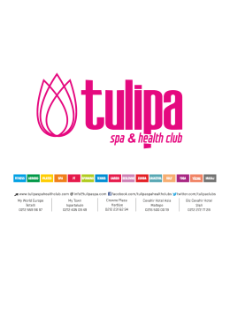 Tulipa Spa Health Club Tanıtım Dosyası
