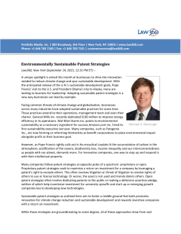 Environmentally Sustainable Patent Strategies, 2015-09-15