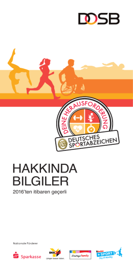 HAKKINDA BILGILER - Deutsches Sportabzeichen