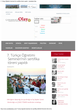 7. Türkçe Öğretimi Semineri`nin sertifika töreni yapıldı