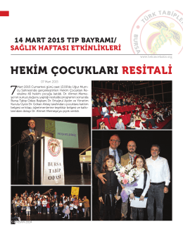 14 mart 2015 tıp bayramı etkinlikleri