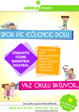 yaz okulu - YONCA CİMNASTİK