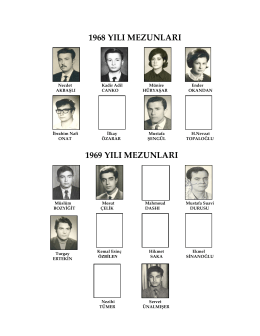 1968 yılı mezunları 1969 yılı mezunları