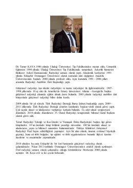 Dr Tamer KAYA - Türk Radyoloji Derneği