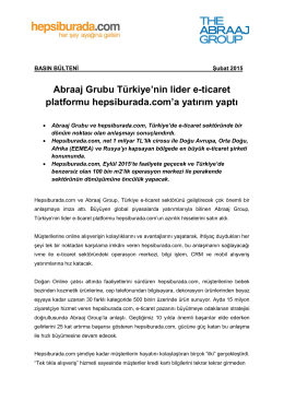 Abraaj Grubu Türkiye`nin lider e-ticaret platformu