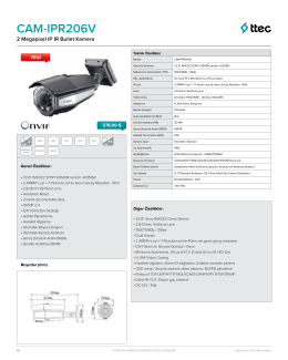 IPR206V DataSheet - Ttec Güvenlik Kameraları