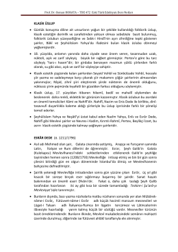 Prof. Dr. Osman HORATA – TDE 472 Eski Türk Edebiyatı Ders Notları