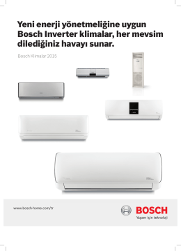 Yeni enerji yönetmeliğine uygun Bosch Inverter klimalar, her