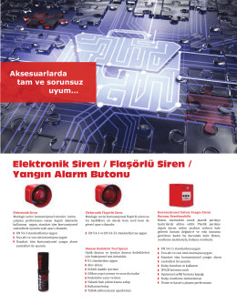 Elektronik Siren / Flaşörlü Siren / Yangın Alarm Butonu