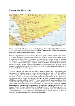 Yemen`de Türk izleri - Prof.Dr.Orhan GEDİKLİ Gözüyle