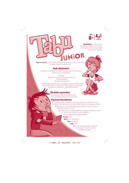 Tabu Junior Instructions