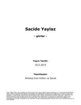 Sacide Yaylaz - Antoloji.Com